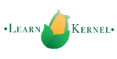 Learn Kernel logo in color yellow and green